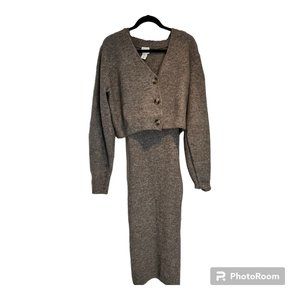 NWT H&M sweater dress + matching cardigan Size LARGE